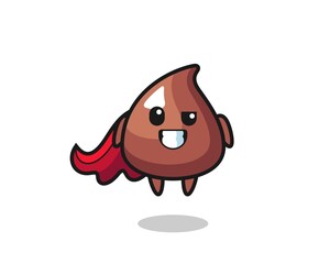 Sticker - the cute choco chip character as a flying superhero