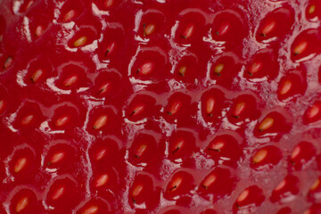 Wall Mural - Strawberry fruit closeup