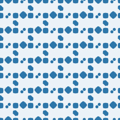 Poster - Blue simple shapes are geometric and small. Vector.
