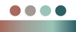 Vintage/Retro Color palette with vibrant gradient for web/ social/ art/ fashion/ graphic/ design	
