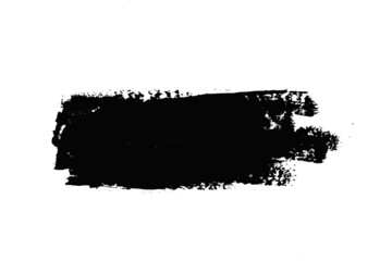 Poster - black stroke of paint isolated on white background