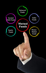 Canvas Print - Five types of Mutual Funds