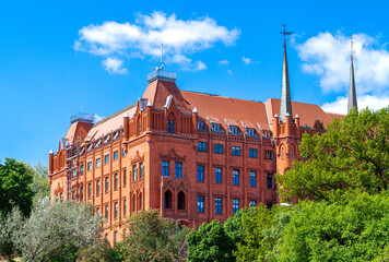 Wall Mural - Gothic facade of the old Red Townhall in Szczecin, Poland	