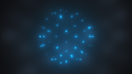 Poster - Flashing lights. Computer generated 3d render