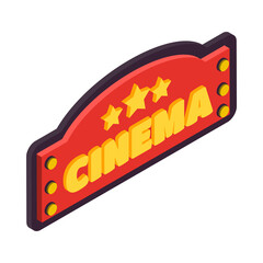 Canvas Print - Cinema Vintage Signboard Composition