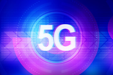 Poster - 2d rendering 5G Network 5G Connection
