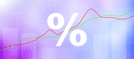Poster - 2d rendering Percentage Icon
