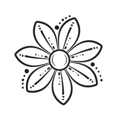 Wall Mural - flower minimalist style tattoo