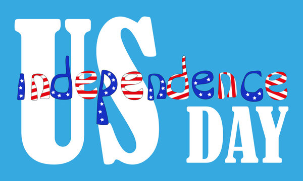Banner, background for the Independence Day of the USA with the colors of the flag