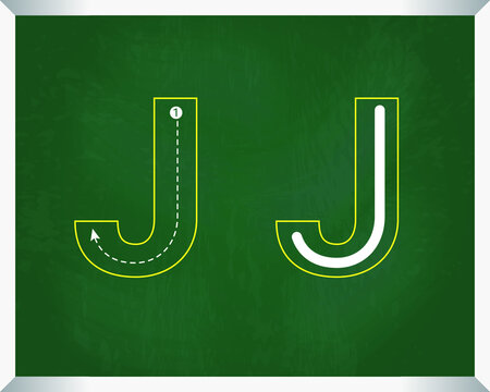 Alphabet Letter J: How to Write Alphabet Letters for Children, Teaching Writing ABC for Preschool 