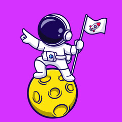 cute astronaut cartoon vector icon