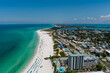 Aerial view taken above Lido Key in Sarasota, Florida.