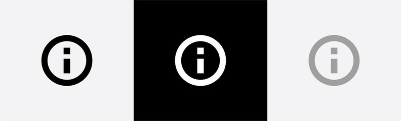 Poster - info icon. Info button. Info symbol. information bold sign, vector illustration