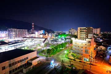 Wall Mural - 長野県諏訪市　上諏訪駅の夜景