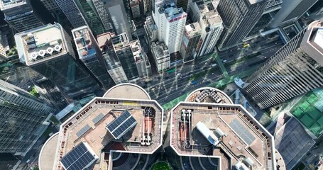 Fototapete - Aerial view of Central Hong Kong on 19 May, 2022