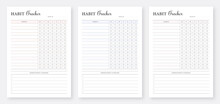 Weekly Habit Tracker. Printable Habits Tracker Template. Daily Habit Tracker. Healthy Habits Planner Template. Minimalist Planner Pages Templates. 3 Set Of Habits Tracker.