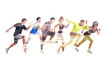 © Pixel-Shot - Many running people on white background