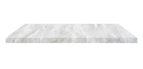 Wall Mural - Concrete shelf table isolated on white background and display montage for product.