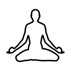 Poster - Lotus Pose Icon