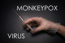 Illustration Of Monkeypox Vaccine. Infectious Disease Caused By The Monkey Pox Virus. Multi-country Outbreak, The New Cases. Viral Zoonotic Disease, Dangerous Infection.