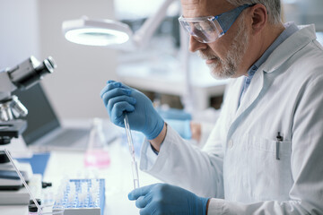 Wall Mural - medical researcher working in the laboratory