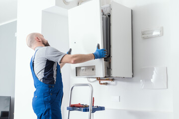 Professional boiler service at home