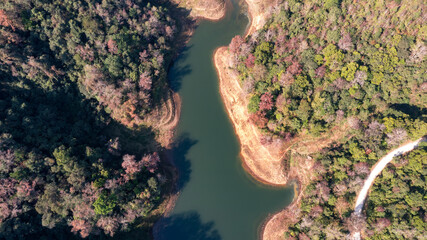 Ban Viet Lake in Cao Bang in autumn