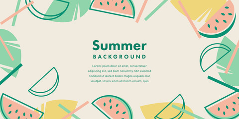 Canvas Print - Summer Fruit Illustration