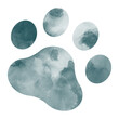 Watercolor paw. 