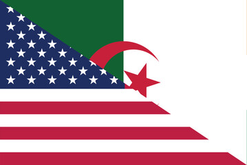 Wall Mural - USA Algeria friendship national flag cooperation diplomacy country emblem