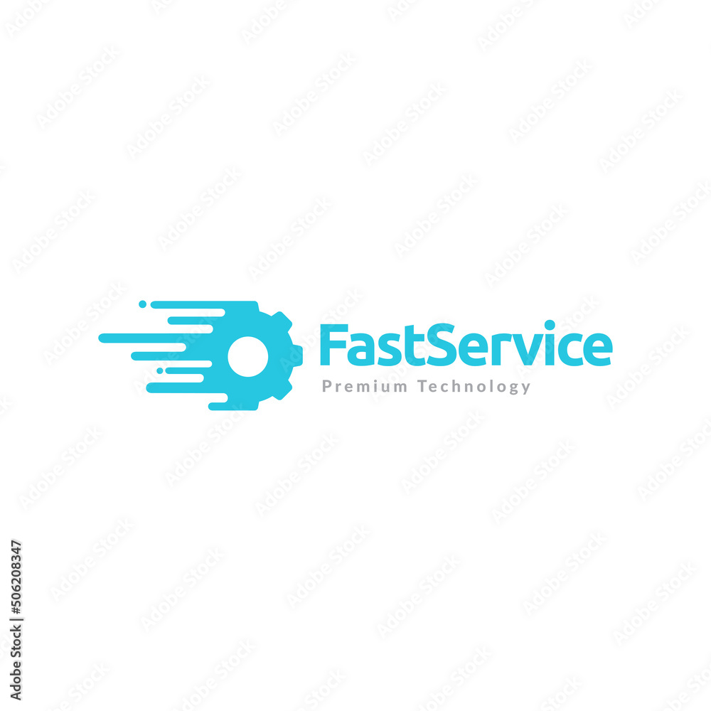 Fast Technology Icon fast tech gear service logo design vector graphic symbol icon ...