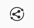 © Hunter Leader - Share icon symbol simple design. Share icon flat design vector template.