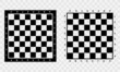 © Міша Герба - Empty chess board vector icon on transparent background. Black and white chess board. Vector 10 EPS.
