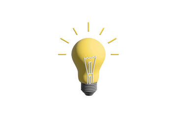 Poster - Bulb, creative, 3d icon. Vector illustration.