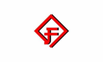 Wall Mural - letter F minimalism square monograms concept design logo