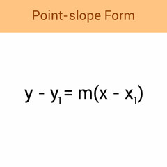 Poster - equation of a straight line formulas in mathematics. Point-slope form