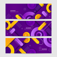 Wall Mural - abstract colorful polygon banner design template. colorful tech web banner with geometric shapes bac