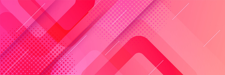 Wall Mural - abstract pink colorful polygon banner design template. colorful tech web banner with geometric shape