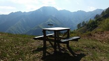 Panoramic Picnic Table On The Mountain