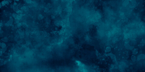 Wall Mural - dark blue smoke background, navy blue watercolor and paper texture. beautiful dark gradient hand drawn by brush grunge background. watercolor wash aqua painted texture close up, background with rays.