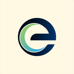 Canvas Print - Modern letter E logo illustration design