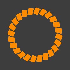 Poster - Orange circular pattern for decoration.