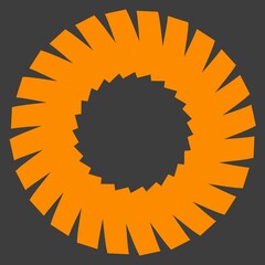 Poster - Orange circular pattern for decoration.