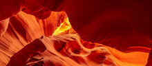Abstract Background In Famous Antelope Canyon Near Page