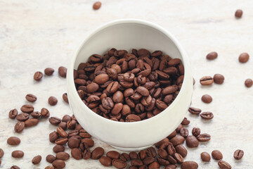 Wall Mural - Roasted coffee bean in the bowl