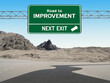 Road to Improvement sign.