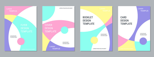 Wall Mural - modern geometric style trendy business flyer, booklet, brochure cover vector design templates collec