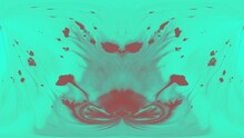 Red-turquoise Liquid Abstract Background