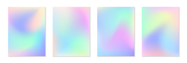 vector set of mesh gradient backgrounds in soft pastel colors.copy space for text.abstract fluid ill