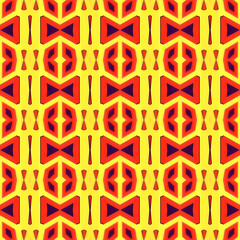 Leinwandbilder - Kaleidoscopic seamless pattern of simple multicolored geometric shapes. 3d rendering digital illustration